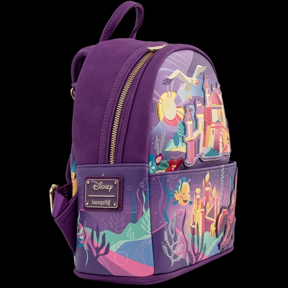 Loungefly Disney The Little Mermaid Ariel's Castle Backpack - Picture 3 of 8